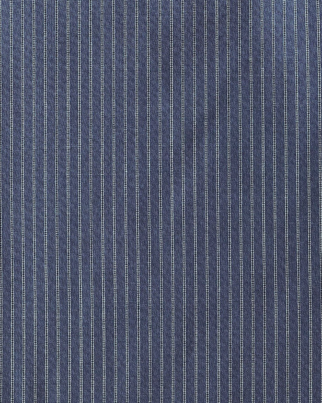 Folded Wool Pant in Navy Stripe